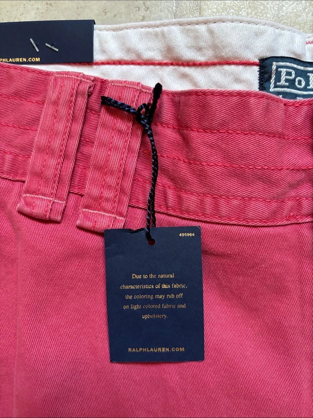 NWT Polo Ralph Lauren Pinkish Red The Gellar Fatigue Cargo Shorts Men’s Size 38